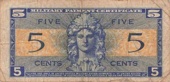 USA MPC Series 521 p.M28 5 Cents 1954 F
